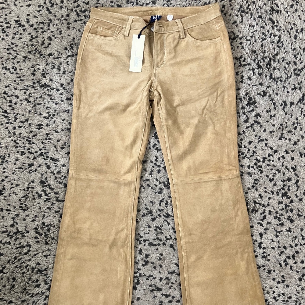 Gap Suede Tan Boot Cut Jeans